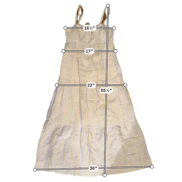 Lilly Pulitzer Dress 8 Multicolor Linen Striped Maxi Sundress Resort Vacation - Picture 5 of 11